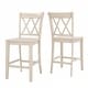 preview thumbnail 10 of 14, Elena Antique Grey Extendable Counter Height Dining Set - Double X Back by iNSPIRE Q Classic