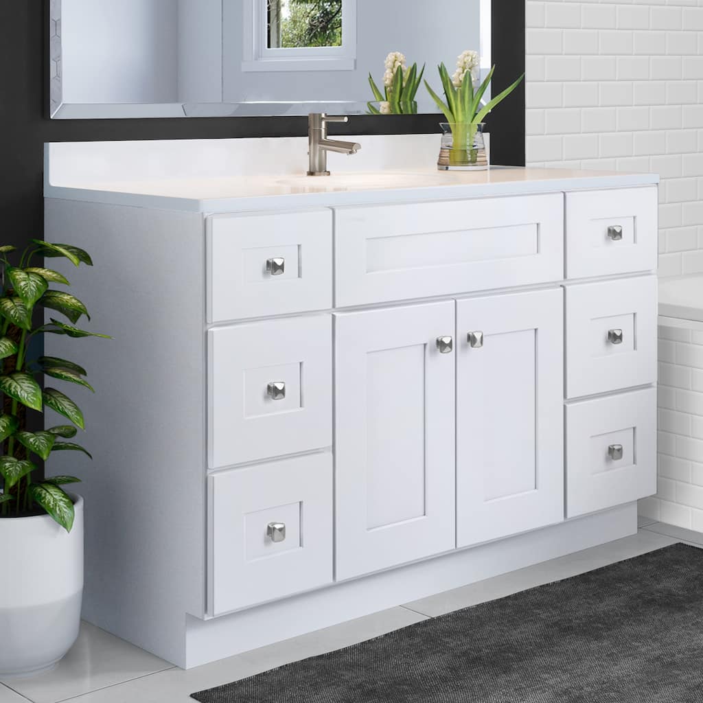 Brookings 49 Inch Assembled Bath Vanity with Single Hole Top