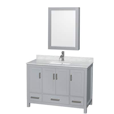 Wyndham Collection WCS141448SUNSMED Sheffield 48" Freestanding Single