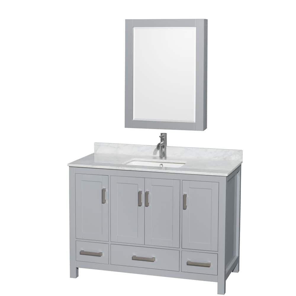 Wyndham Collection WCS141448SUNSMED Sheffield 48" Freestanding Single