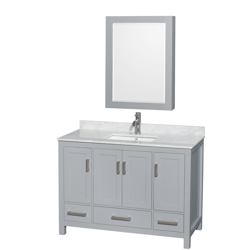 Wyndham Collection WCS141448SUNSMED Sheffield 48" Freestanding Single