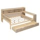 preview thumbnail 8 of 34, Full Size Wooden Daybed with Study Desk, Storage Shelves, and Two Drawers