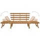 preview thumbnail 8 of 7, vidaXL Patio Bench 2-in-1 74.8" Solid Acacia Wood - (60.2"-74.8") x 26.8" x 29.1"