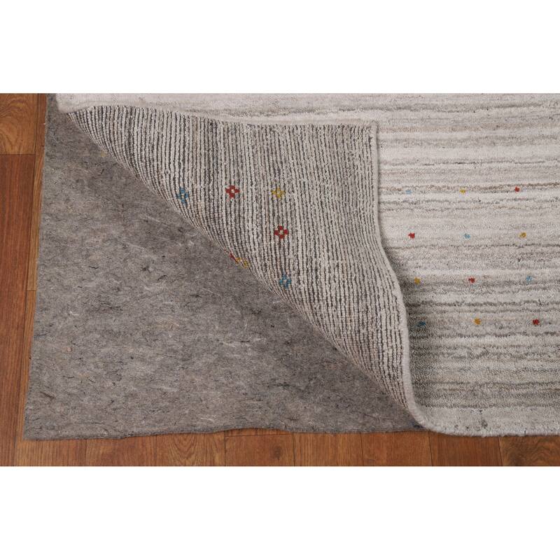 Little Animals Gabbeh Oriental Area Rug Hand-Knotted Wool Carpet - 8'0" x 9'8"