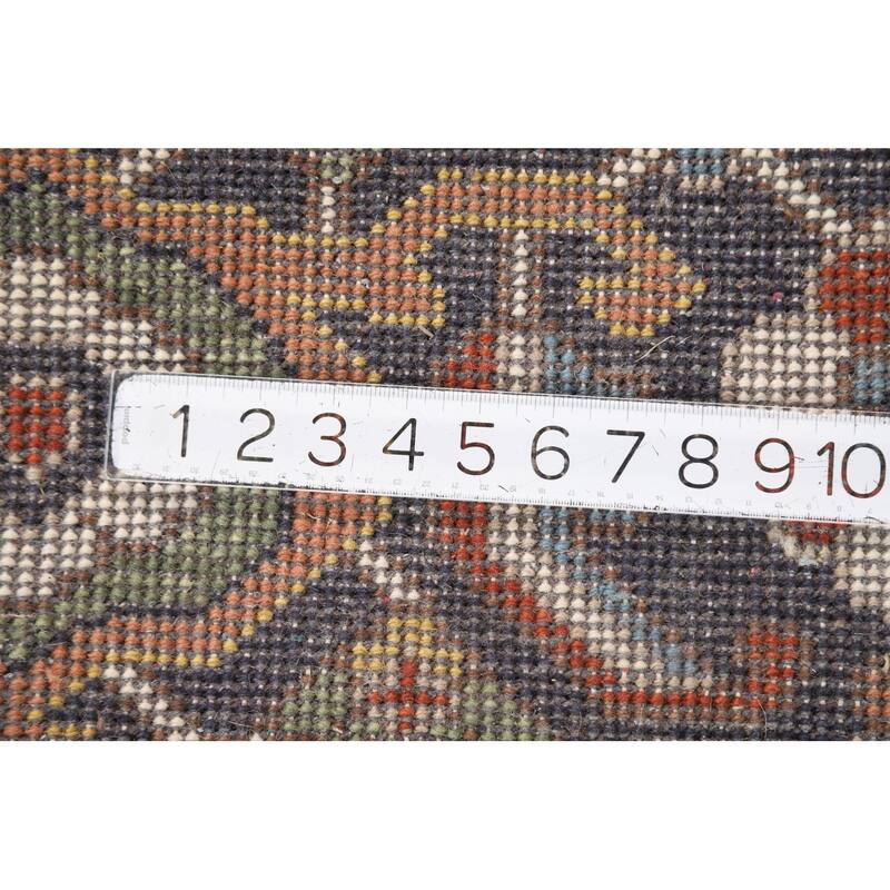 Hand Knotted Oriental 100% Wool Carpet Traditional All-Over Oranges & Rust Heriz (serapi) Area Rug - 9' 9'' X 8' 0''