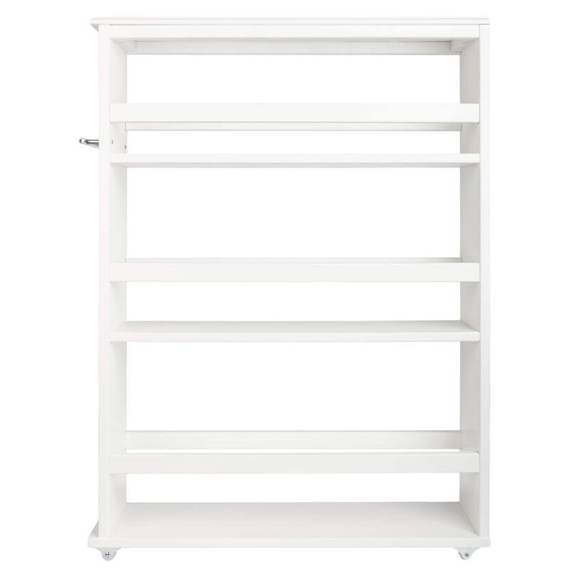 Lavish Home 4 Tier Slim Rolling Storage Cart with Handle and Wheels