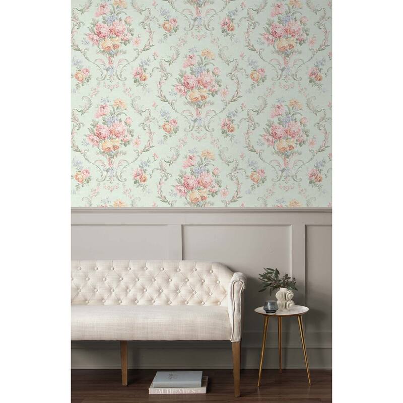 Seabrook Designs Alethea Floral Unpasted Wallpaper - 20.5 in. W x 33 ft. L