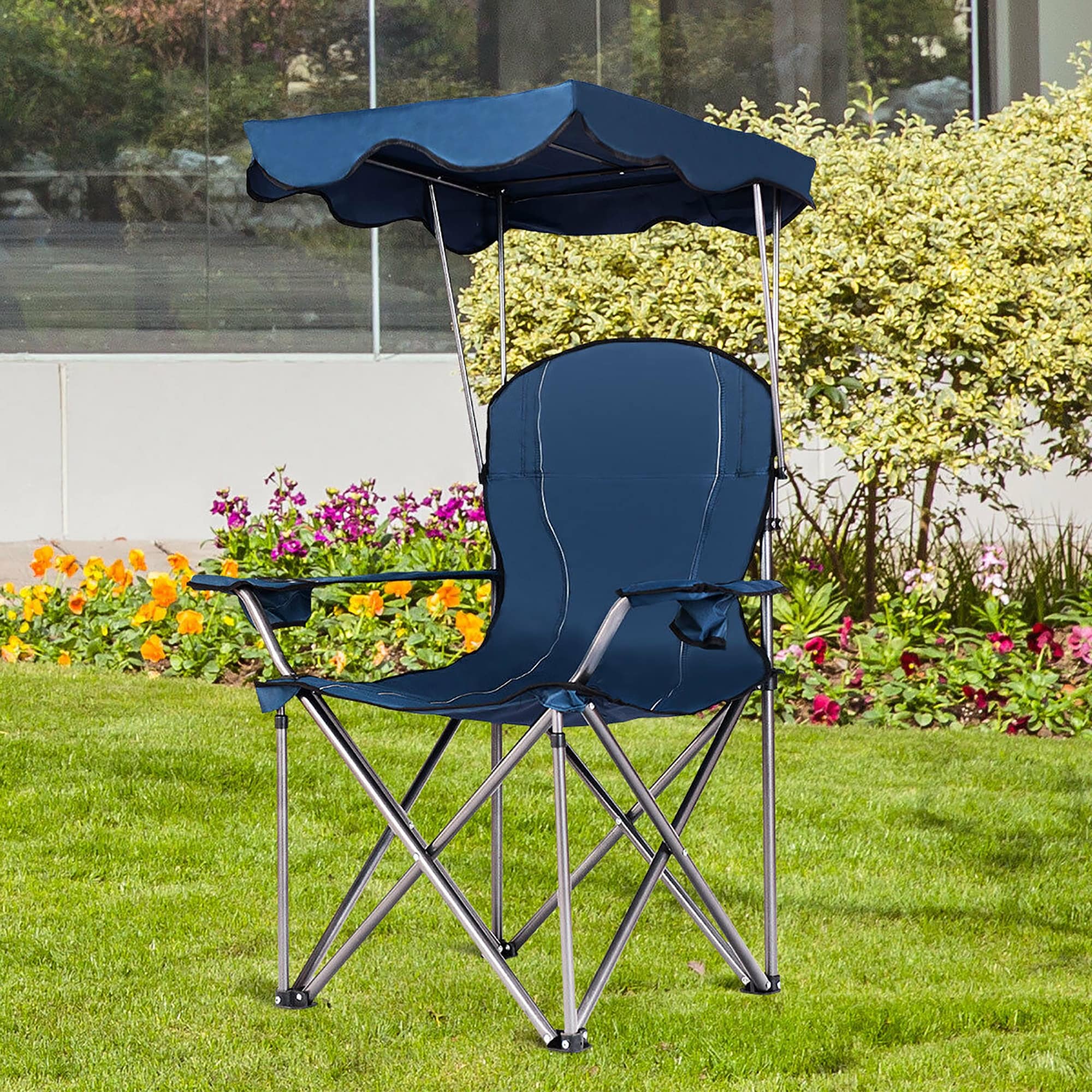 Folding chairs with canopy discount