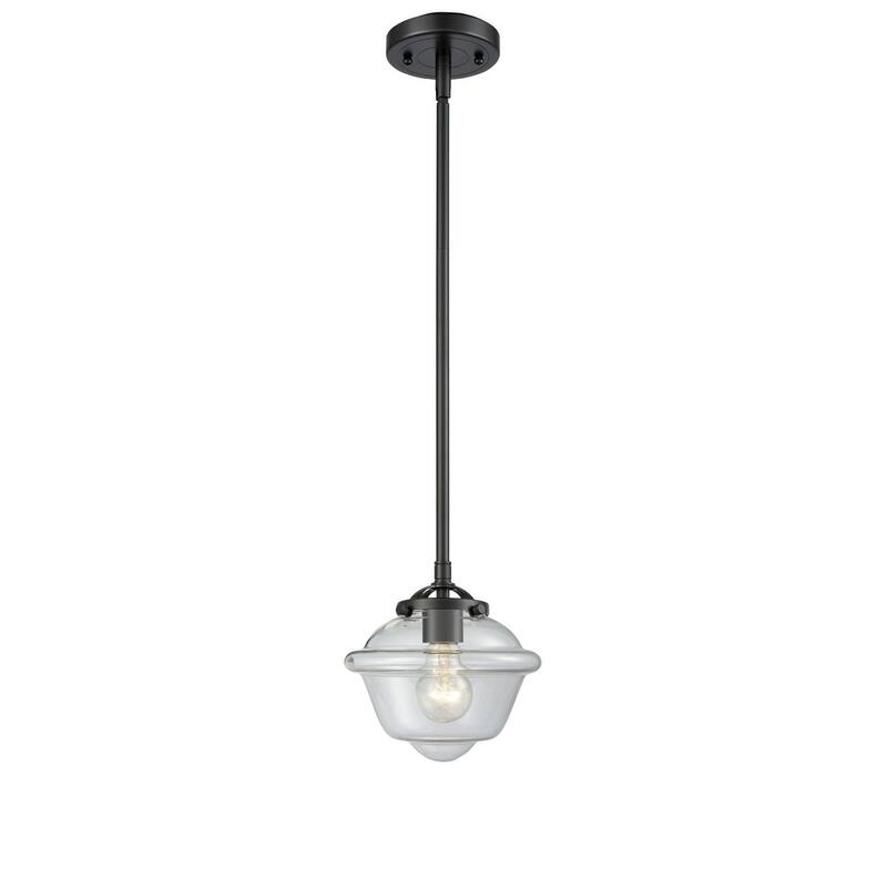 Innovations Lighting Small Oxford 8" Wide Mini Pendant - Oil Rubbed Bronze / Clear