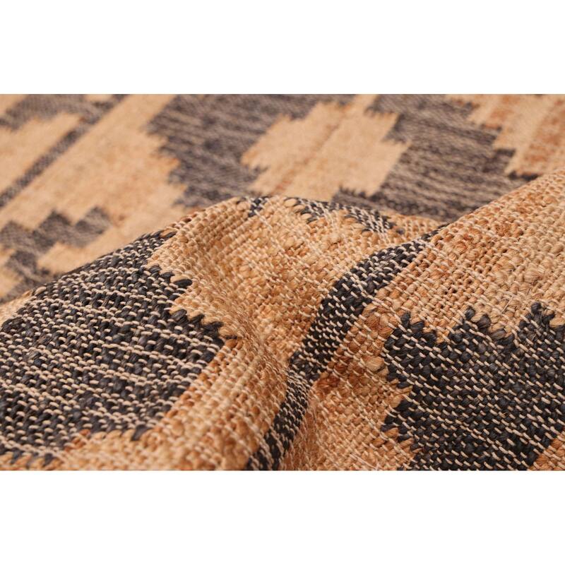 ECARPETGALLERY Flat-Weave Palas Denizli Tan Jute Kilim - 5'5 x 7'3