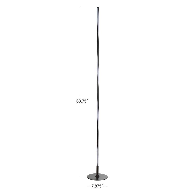 Iris 63.75" LED Integrated Floor Lamp, Chrome by JONATHAN Y