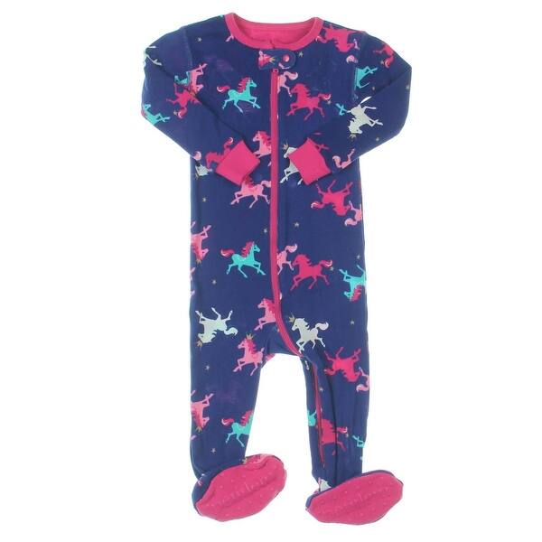 Shop Petit Lem Unicorn Footed Pajamas Infant Girls Metallic Free