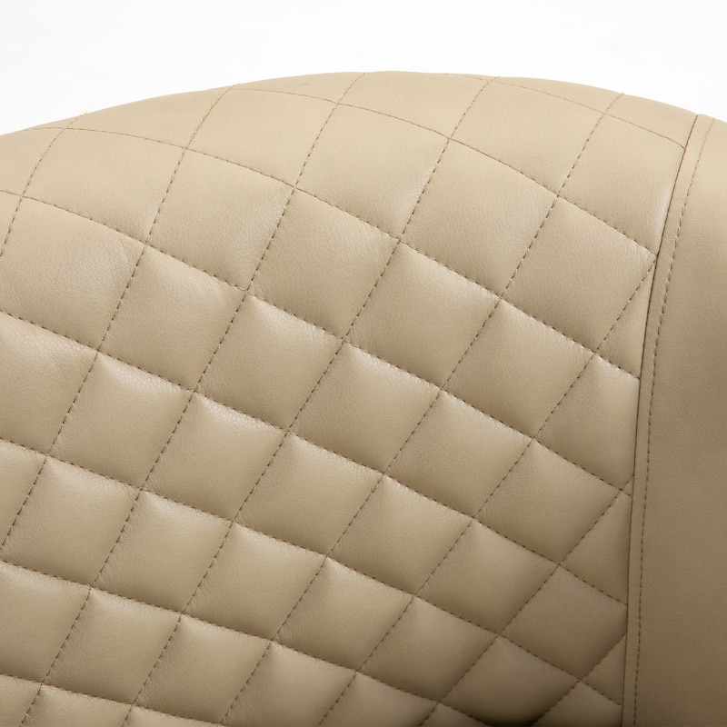 Axia 4 Set Modern Faux Leather Barrel Accent Chairs with Wood Legs