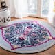 SAFAVIEH Handmade Bellagio Junie Medallion Wool Rug - 5' x 5' Round - Blue