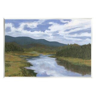 Stupell Cloudy River Landscape Wall Plaque Art Design By Michael ...