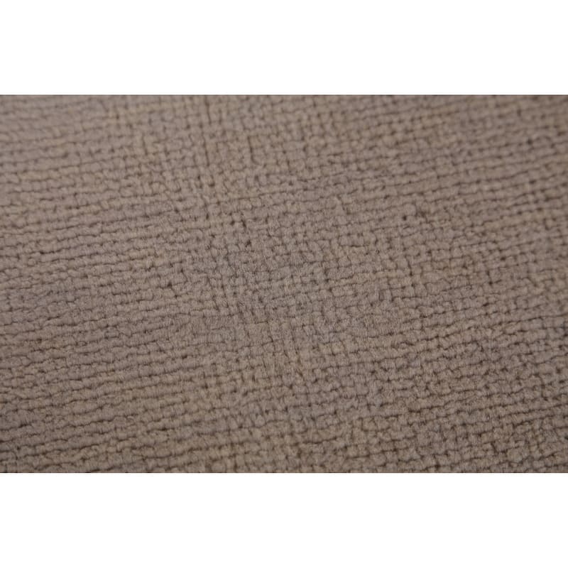 Hand Knotted Oriental 100% Wool Carpet Modern Solid Beige & Ivories Gabbeh Area Rug - 10' 3'' X 5' 2''