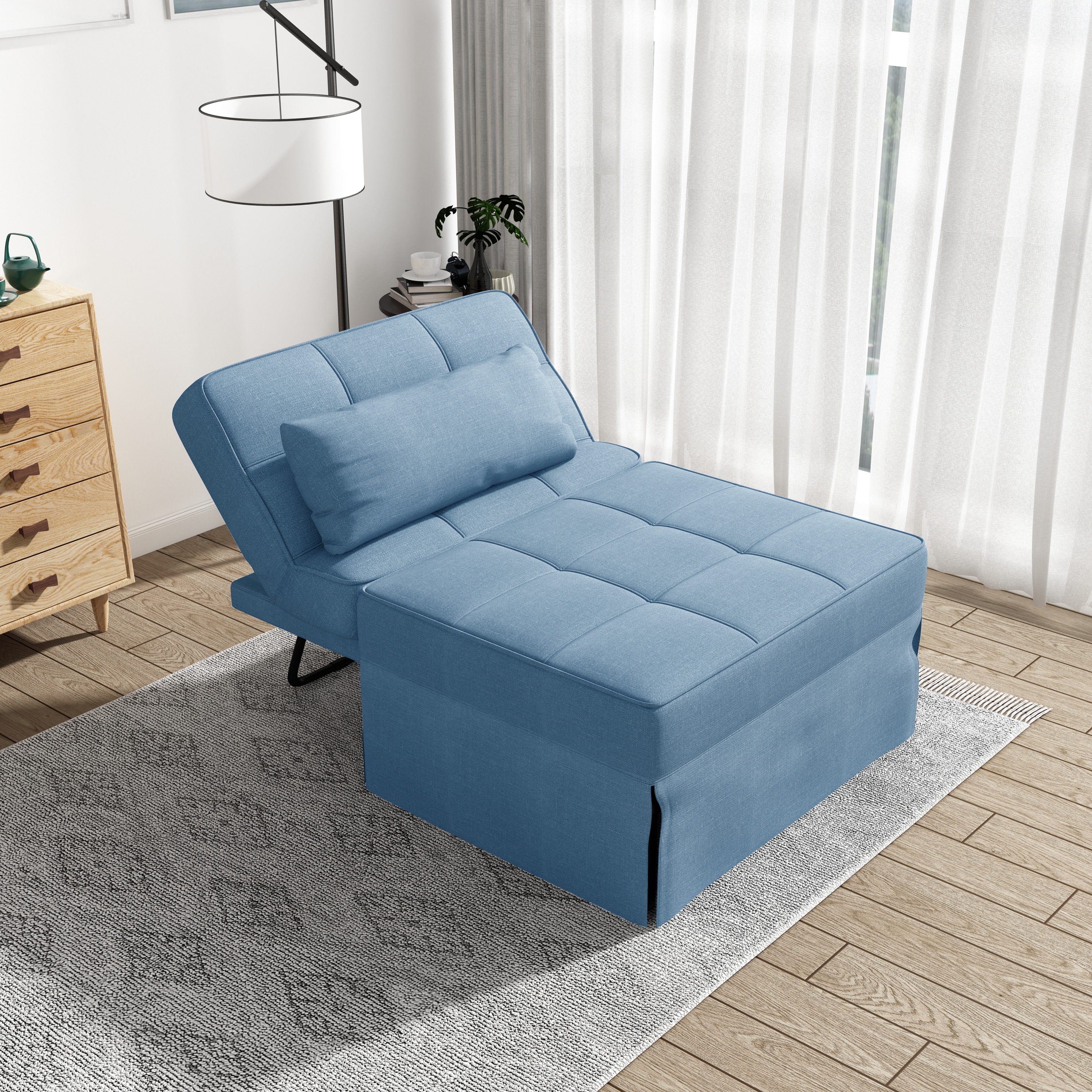 Ottoman single outlet sofa bed