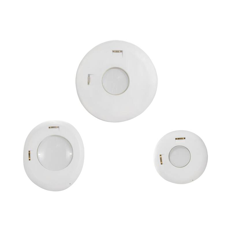 Resin Convex Round Mirror Set of 3 - Gray, 15", 17" - 25.0"