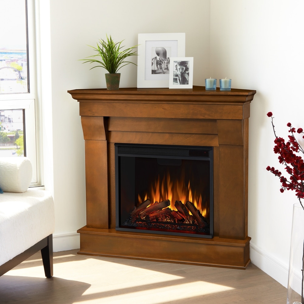 Real Flame Traditional Wood Espresso Chateau Electric Corner Real Flame Traditional Wood Espresso Chateau Electric Corner