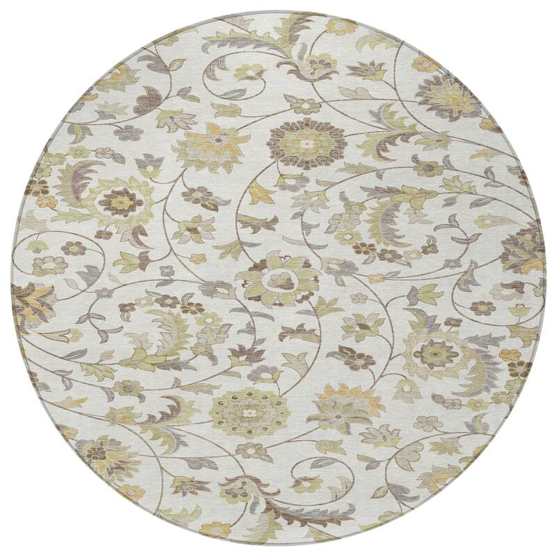 HomeRoots Floral Transitional Rectangle Outdoor Rug