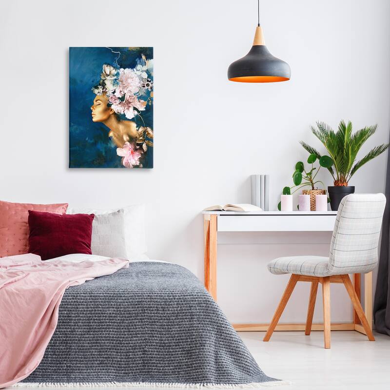 Stupell Sophisticated Floral Woman Canvas Wall Art Design By Design Fabrikken
