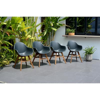 Amazonia Jade 4-Piece Outdoor Patio Dining Chairs Set - 4pc