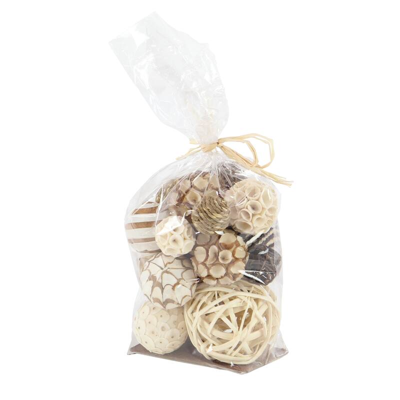 Dried Plant Material Coastal Orbs & Vase Filler (Set of 3) - 6 x 5 x 11Round