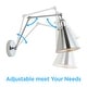 preview thumbnail 5 of 64, Rover 7" Adjustable Arm Metal LED Wall Sconce by JONATHAN Y