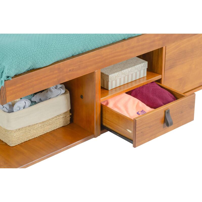 Copper Grove Rivne Storage Platform Bed with Drawers and Shelves