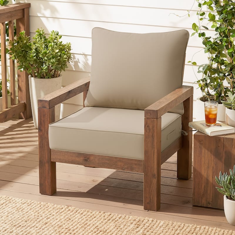 Crestlive Products Outdoor Premium Deep Seat Cushion Set - 1PC - Beige