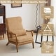 preview thumbnail 65 of 105, High Back Solid Wood Armrest Backrest Leisure Chair Accent Chair
