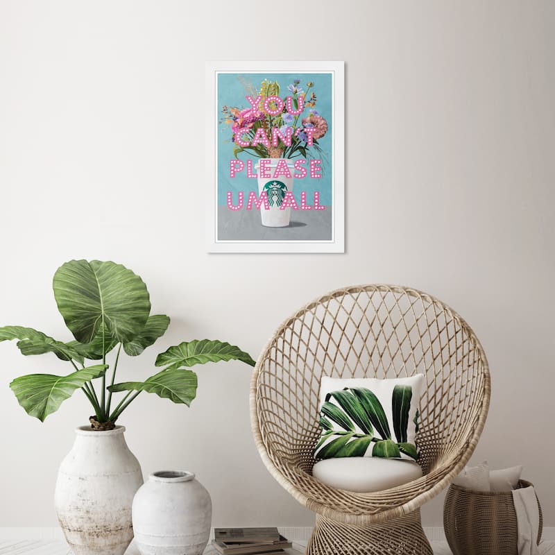 Wynwood Studio Please Um All Framed Trendy Retro Kitchen And Living Room Art Prints