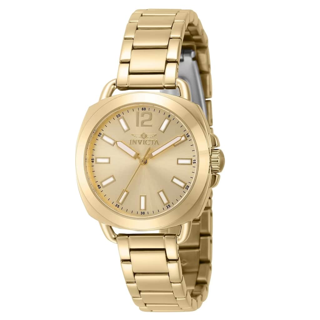 Invicta Women's 46346 Wildflower Quartz 3 Hand Gold Dial Watch