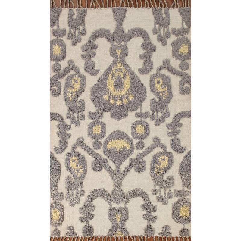 Moroccan Oriental Area Rug Hand-Knotted Wool Carpet - 5'2"x 7'11"