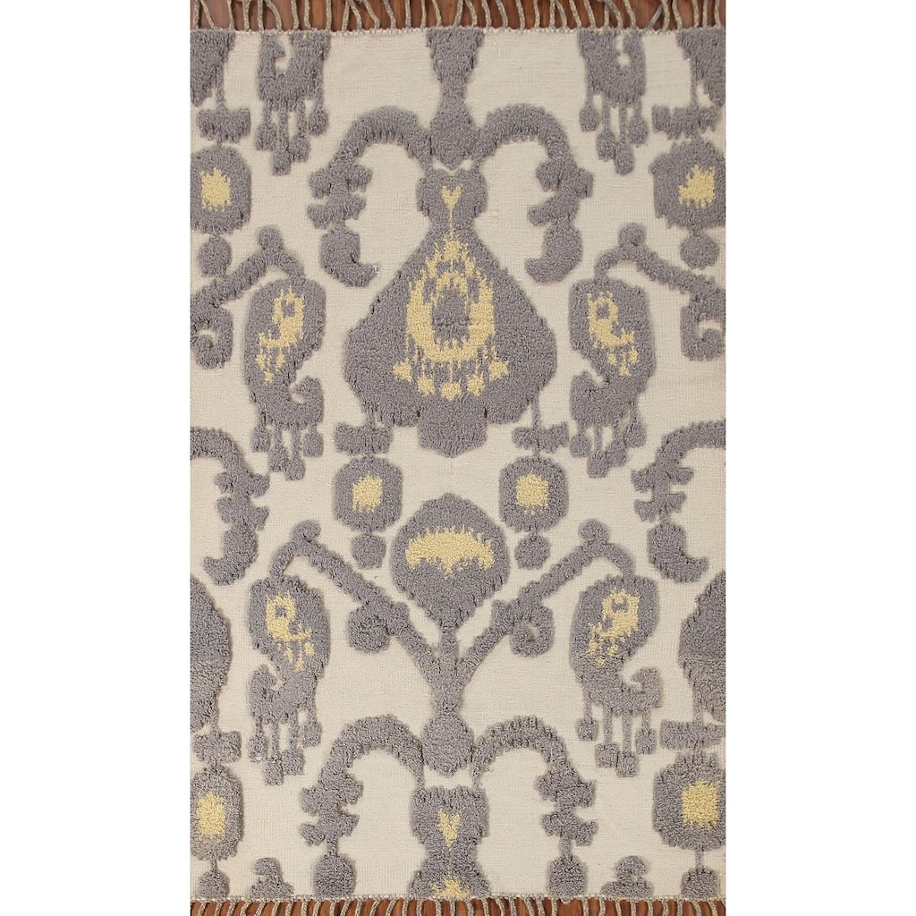 Moroccan Oriental Area Rug Hand-Knotted Wool Carpet - 5'2"x 7'11"