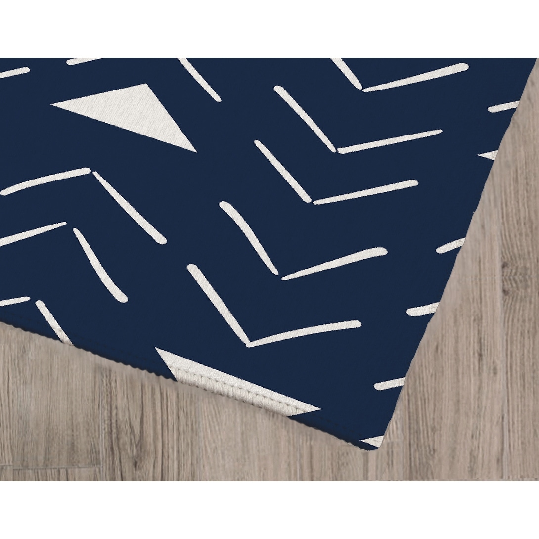 MUD CLOTH NAVY Kitchen Mat by Kavka Designs - Bed Bath & Beyond - 30585700