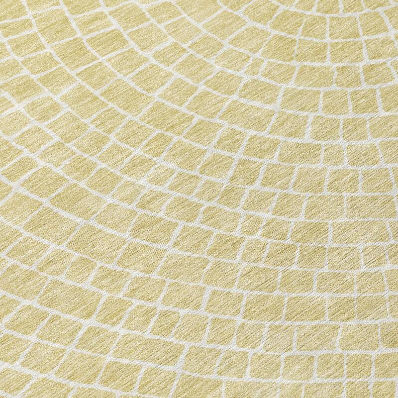 Machine Washable Indoor/ Outdoor Modern Gravity Chantille Rug