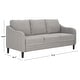 preview thumbnail 23 of 28, SAFAVIEH Couture Edalynn Modern 3 Seater Sofa - 77"W x 32"D x 34"H