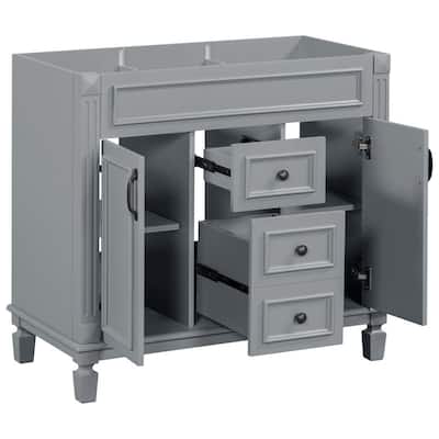 36" Bathroom Vanity without Top Sink, Cabinet only, 2 Soft Closing Doors and 2 Drawers