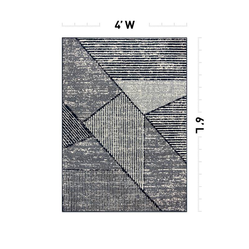 Contemporary Distressed Geometric Stylish Area Rug for Any Room