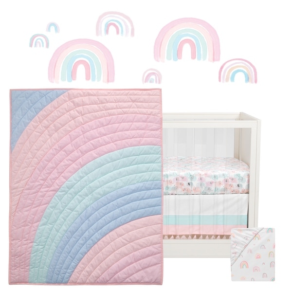 rainbow crib bedding set