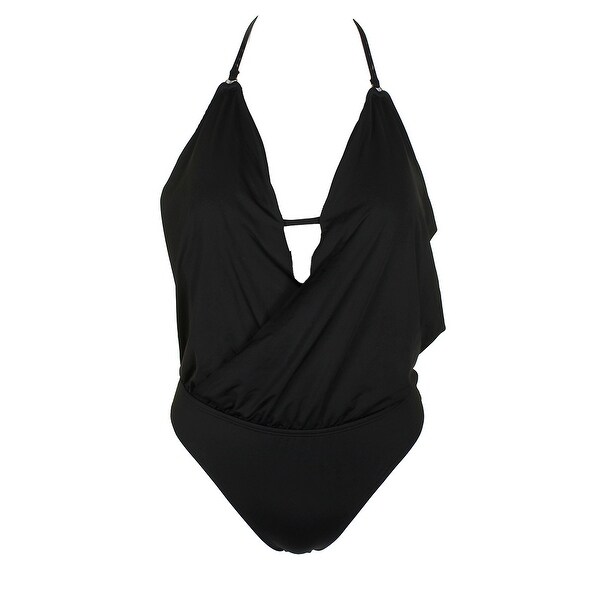 black blouson swimsuit