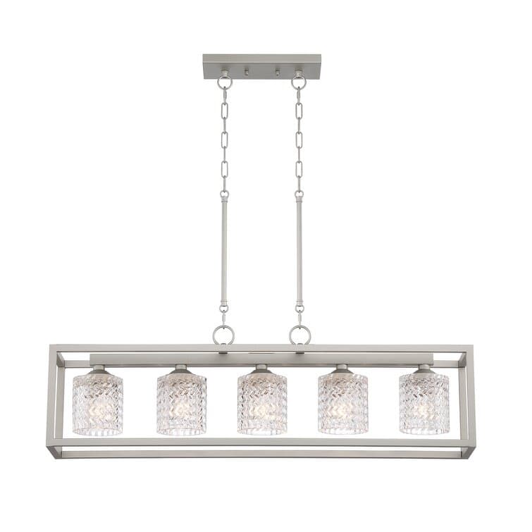 Acroma 5 Light 37 Inch Linear Modern Farmhouse Rectangle Chandelier-UL Certified