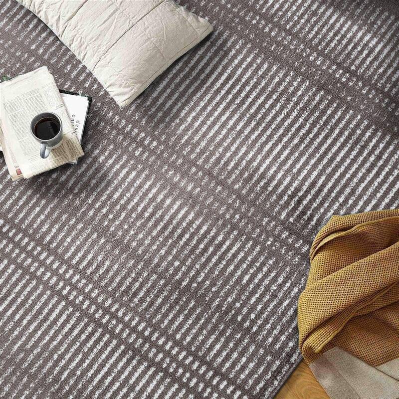 Contemporary Minimalistic Stripe LInes Area Rug