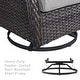 preview thumbnail 92 of 110, Pocassy 3-Piece Outdoor Swivel Bistro Set, Wicker Rocking Chairs