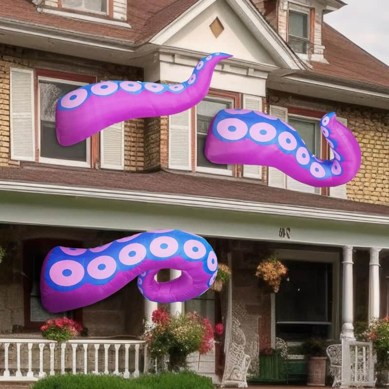 3 Pcs Halloween Inflatable Giant Octopus Tentacle - Multicolor