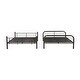preview thumbnail 3 of 14, Full over Full Size Metal Bunk Bed with Fence for Kids