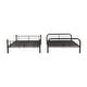 preview thumbnail 3 of 6, Gunmetal Full over Full Metal Bunk Bed with Fence