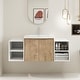 preview thumbnail 59 of 131, BNK 12/24/36/48/60 Inch Wall-Mounted Bathroom Vanity, Bathroom Cabinet with Doors or Side Shelves 47.7''W - ImitativeOak