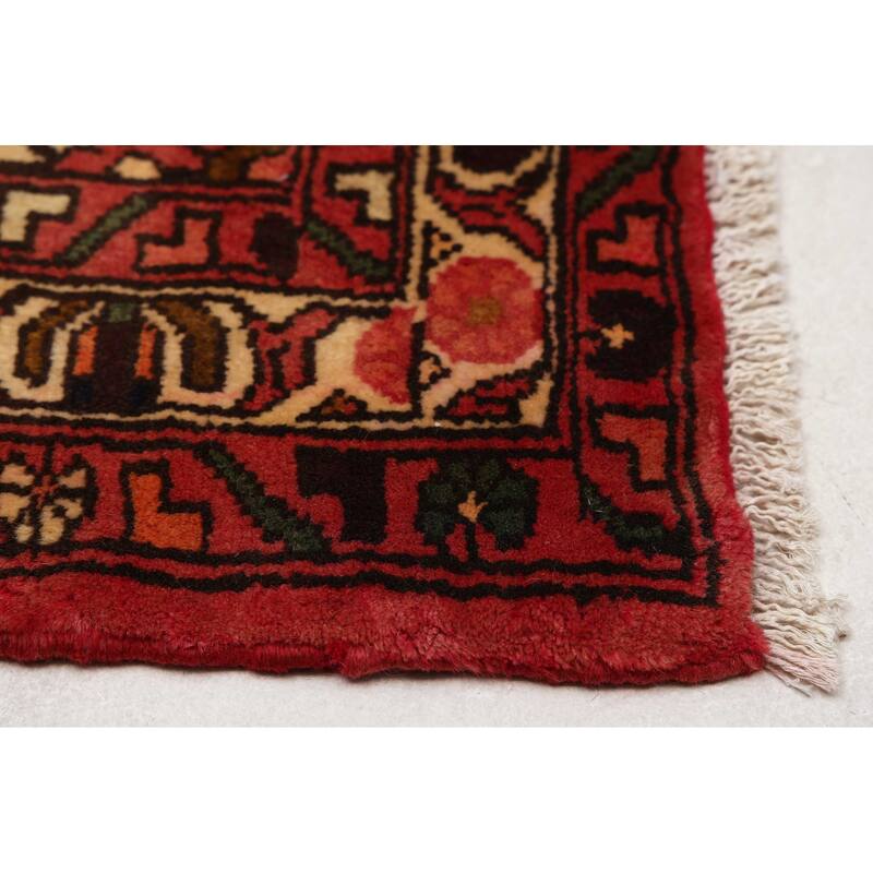 ECARPETGALLERY Hand-knotted Andelz Red Wool Rug - 3'6 x 4'10